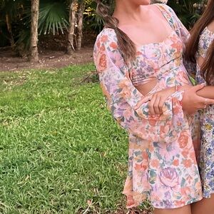 Showpo Floral Cut-Out Dress